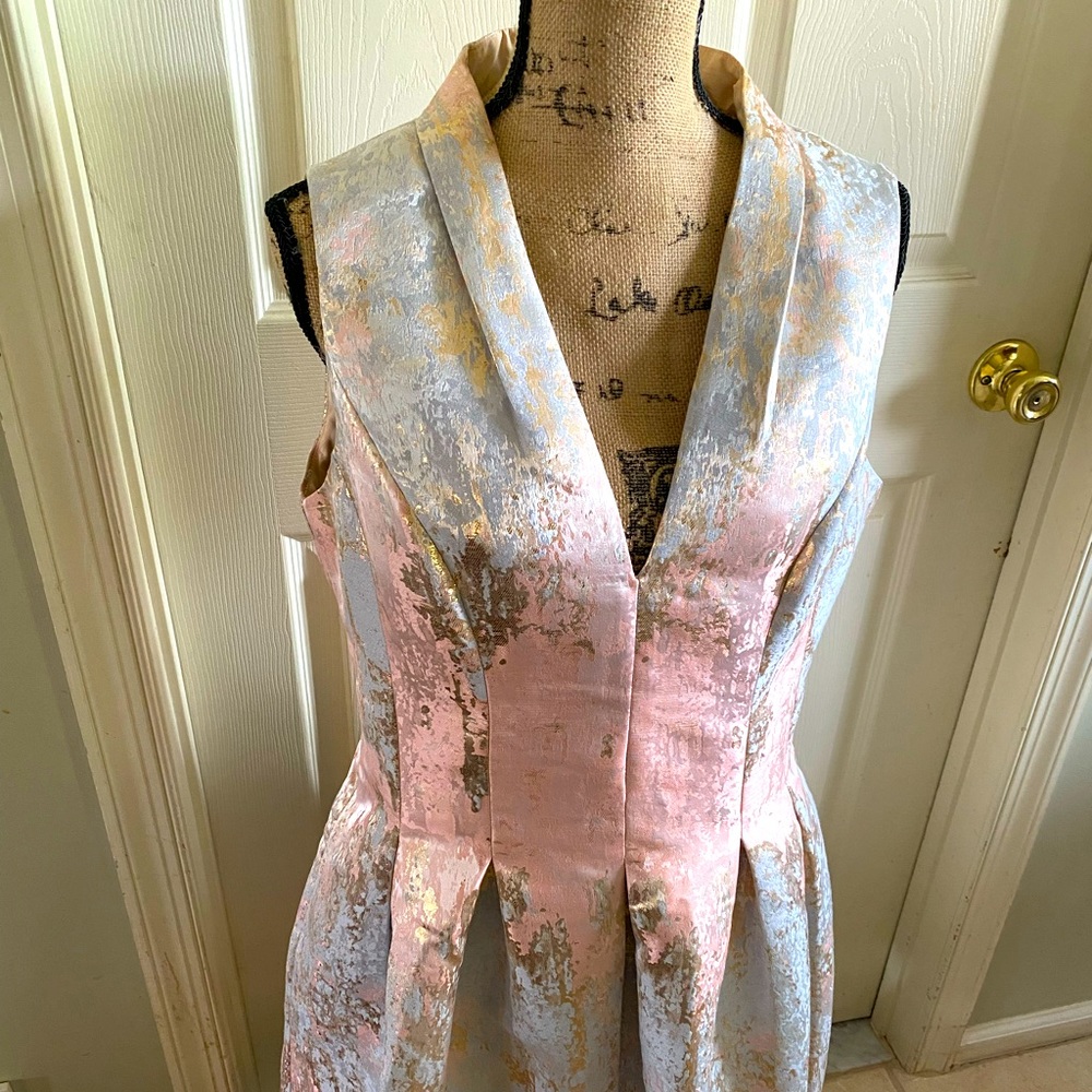 Vince Camuto Jacquard got and flare dress size 14